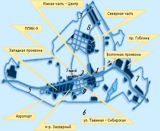 Claw.ru | Рефераты по географии | Функциональное зонирование города Новый Уренгой