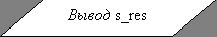 Блок-схема: данные: Вывод s_res