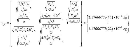Claw.ru | Рефераты по математике | Новые формулы для вычисления планковских единиц